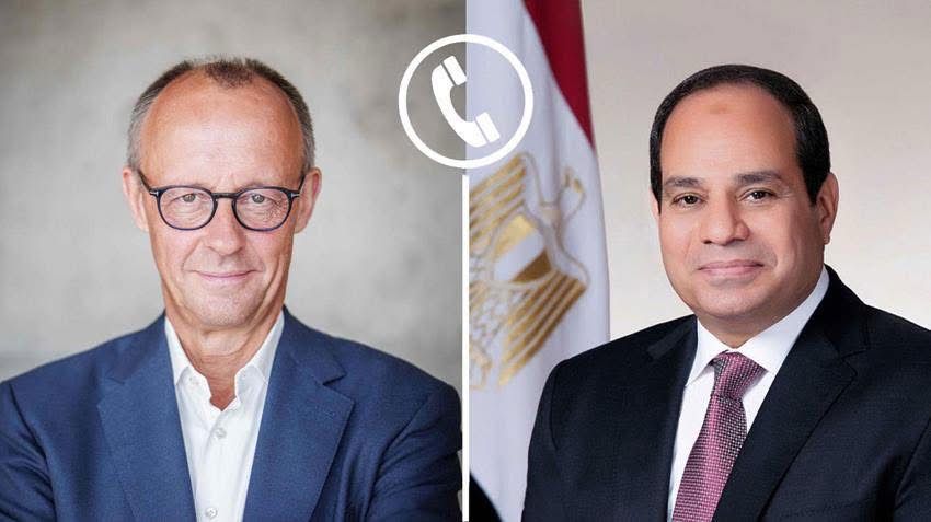 President El-Sisi Invites the German Chancellor to Attend Ceremony Marking the Signing of the Gaza War Ceasefire Agreement