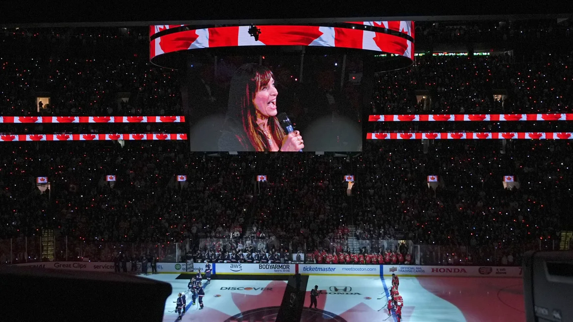 Singer Chantal Kreviazuk Alters Canadian Anthem Lyrics at Hockey Game in Protest of Trump’s 51st State Remarks - gallery image 1