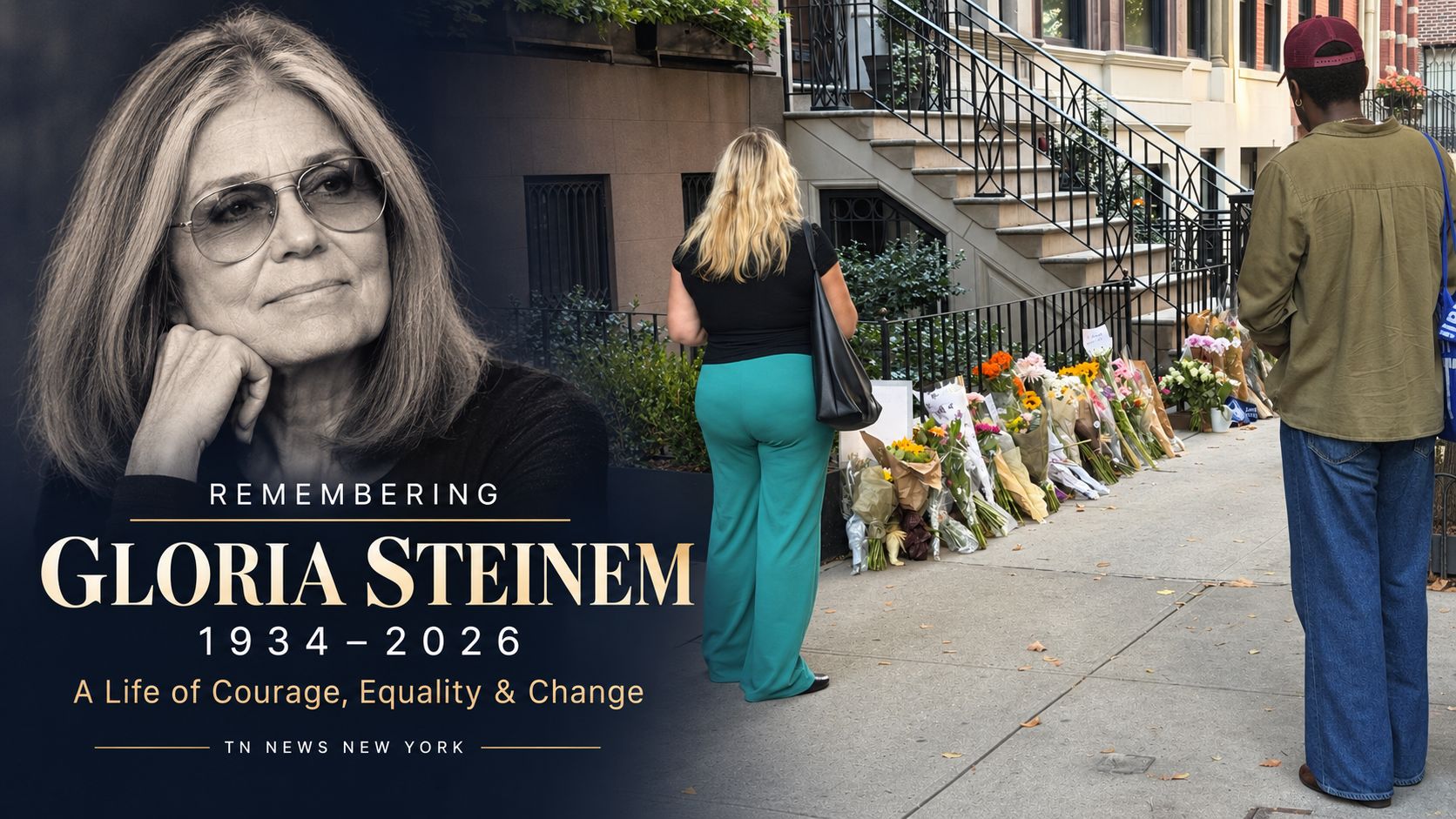 New Yorkers Turn Gloria Steinem’s Manhattan Home Into a Living Memorial