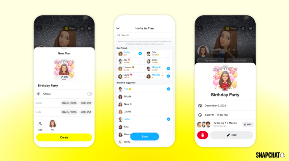 Snapchat Turns Event Planning Into a New Layer of Its Social Experience - gallery image 1