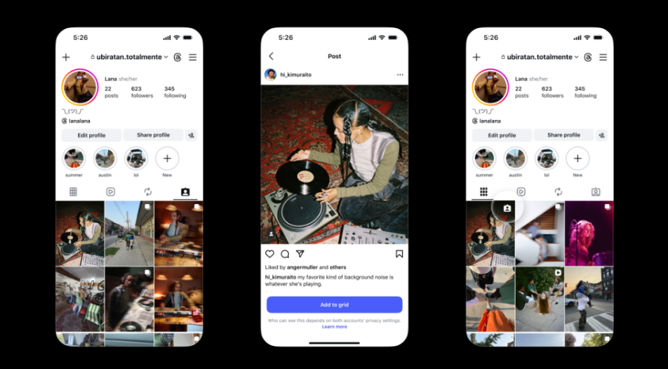 Instagram Turns Tagged Content Into a New Layer of Profile Design