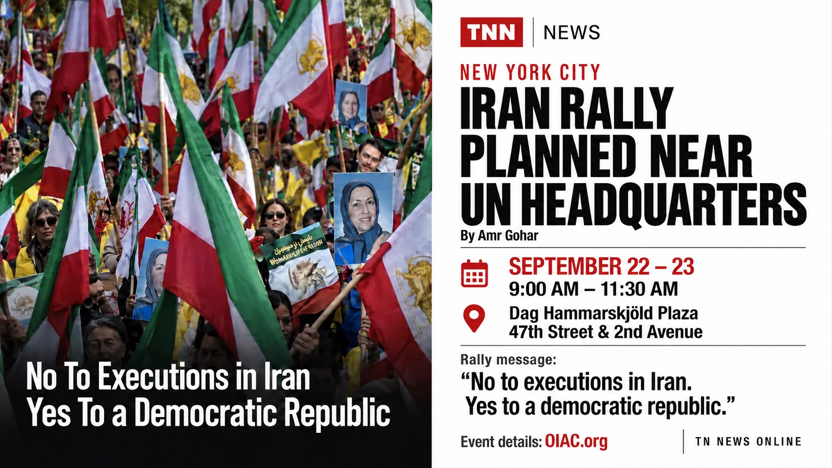 Thousands of Iranian Americans to Rally Outside UN as World Leaders Gather in New York