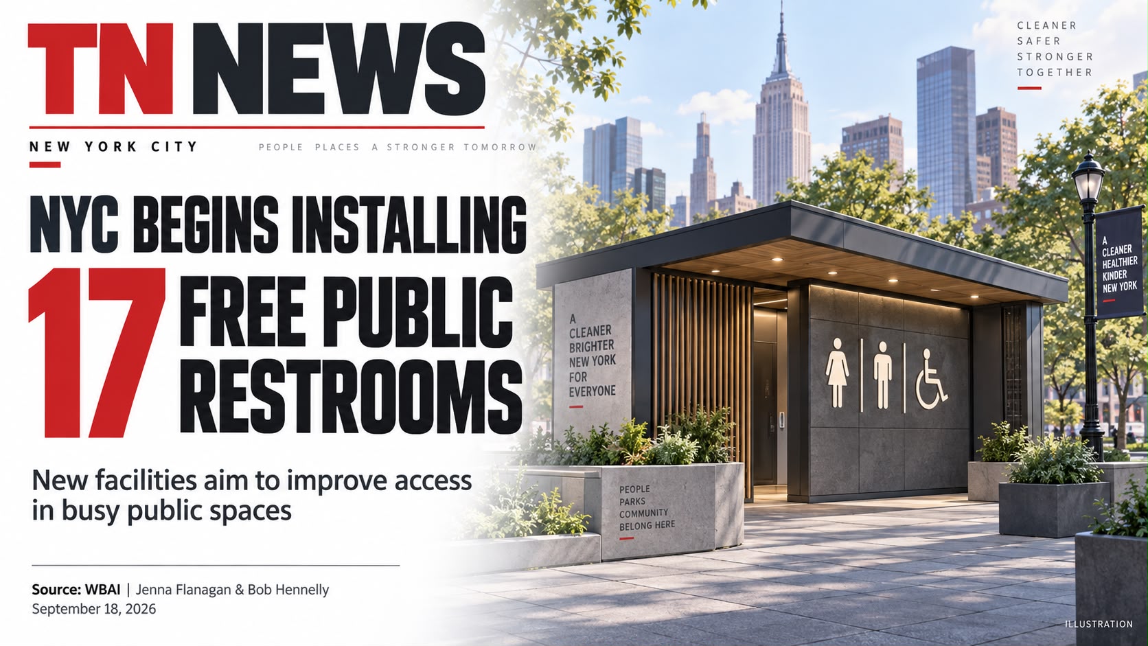 NYC Begins Installing 17 Free Public Restrooms to Address Citywide Shortage