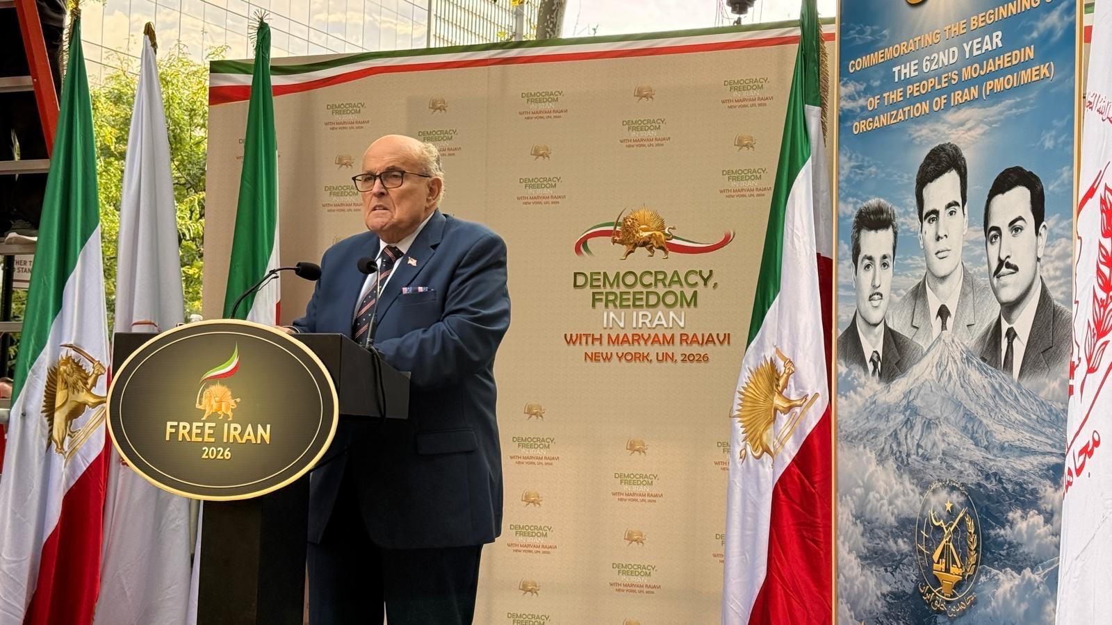Giuliani Highlights Iranian Opposition’s Democratic Platform at New York Rally