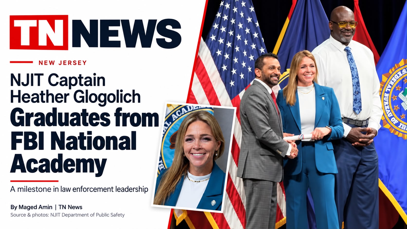 NJIT Captain Heather Glogolich Graduates from FBI National Academy