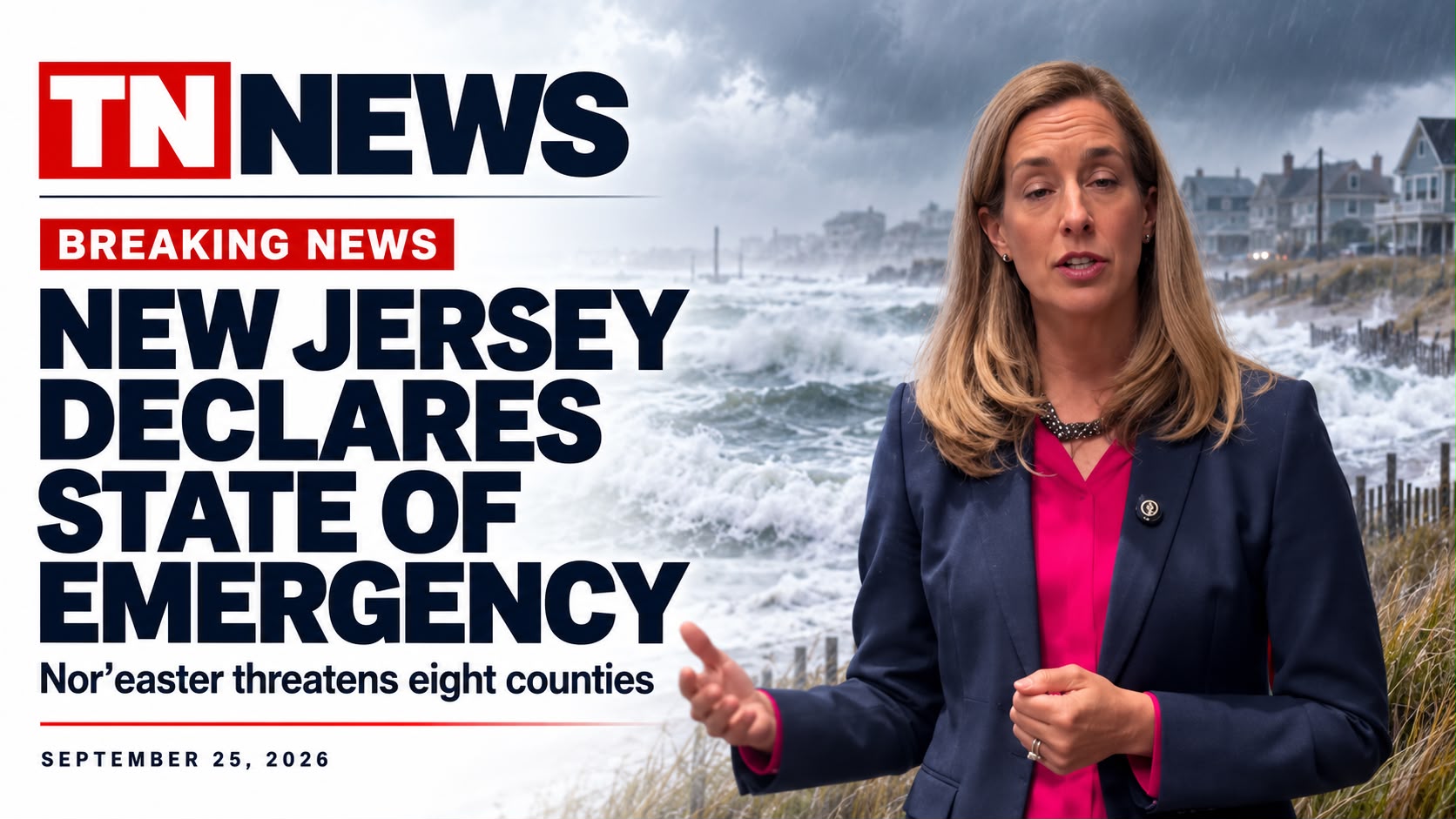 New Jersey Declares Emergency in Eight Counties as Nor’easter Approaches