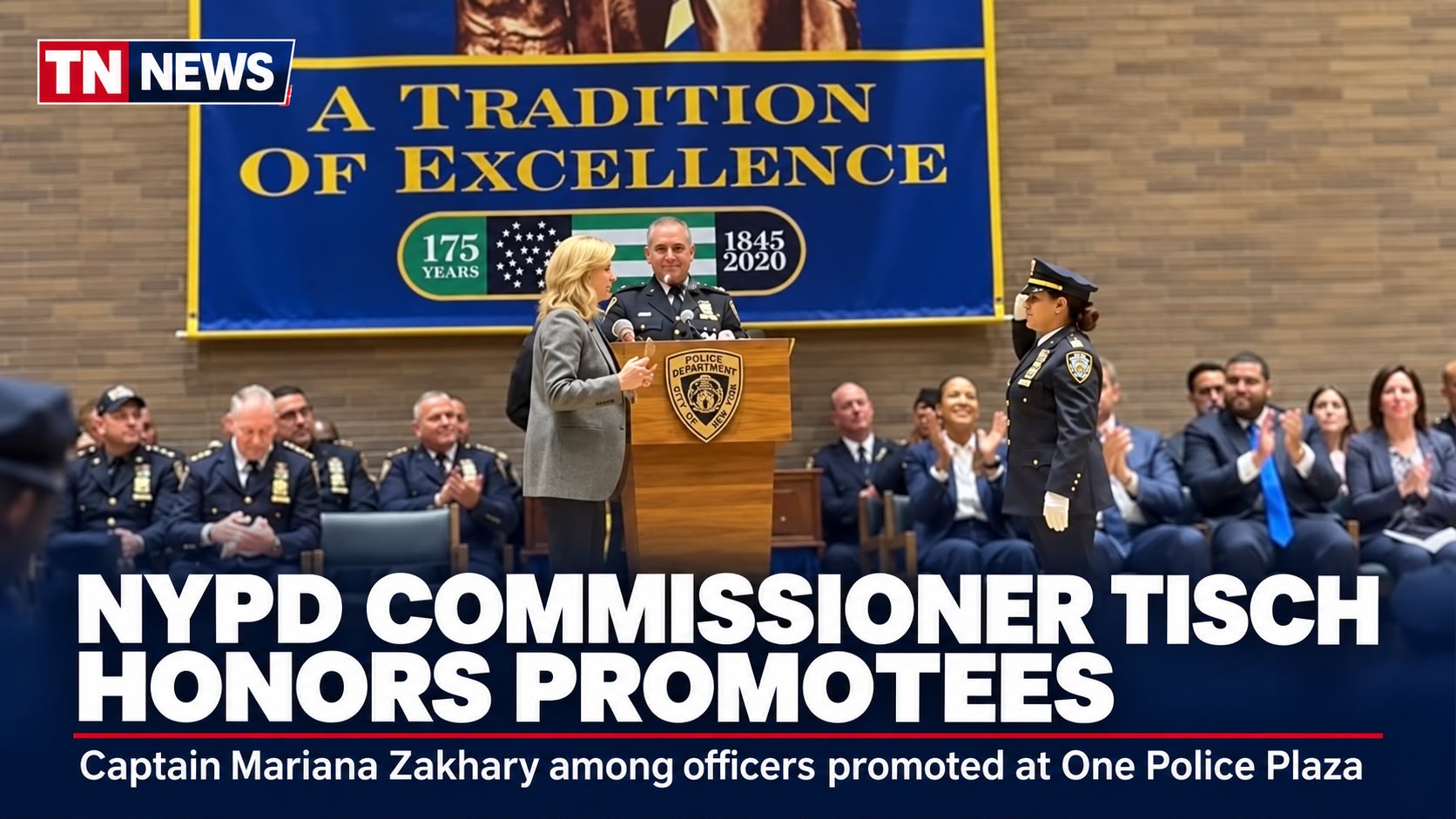 NYPD Commissioner Tisch Honors Officers Promoted at One Police Plaza - gallery image 1